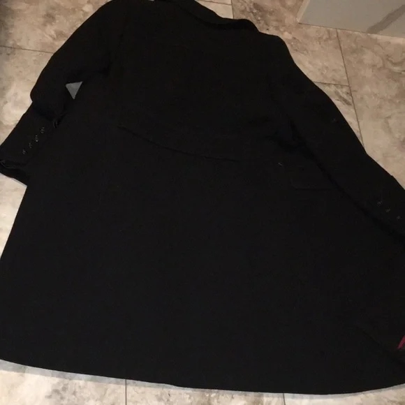 J.CREW wool double cloth thinsulate BLACK crepe structured fit wool coat…